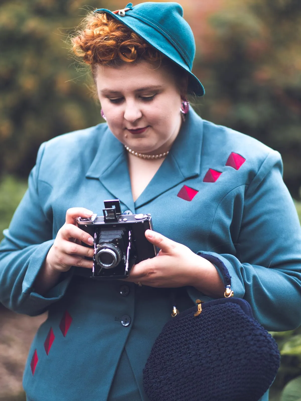 1940s Vintage Majestic Skirt Suit in Pheasant Green