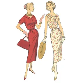 1950s Pattern, Iconic Fitted Sheath, Wiggle Dress - Multi-sizes