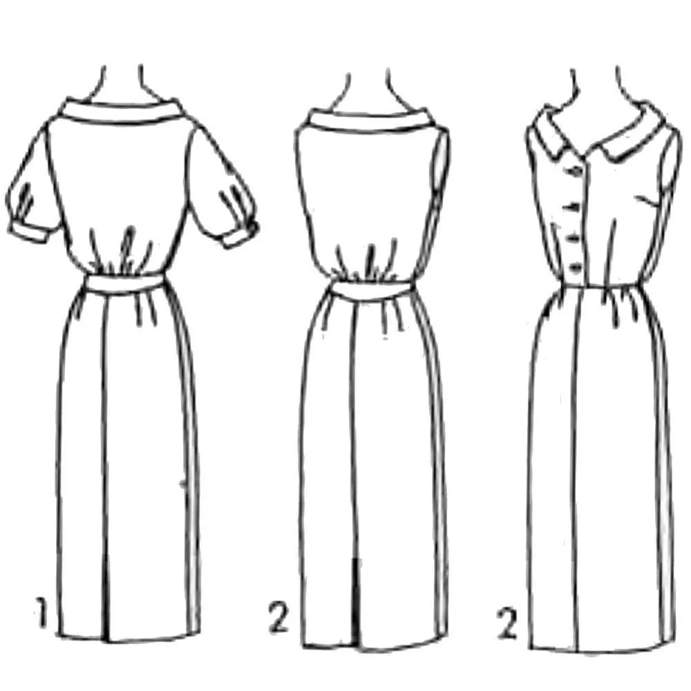 1950s Pattern, Iconic Fitted Sheath, Wiggle Dress - Multi-sizes