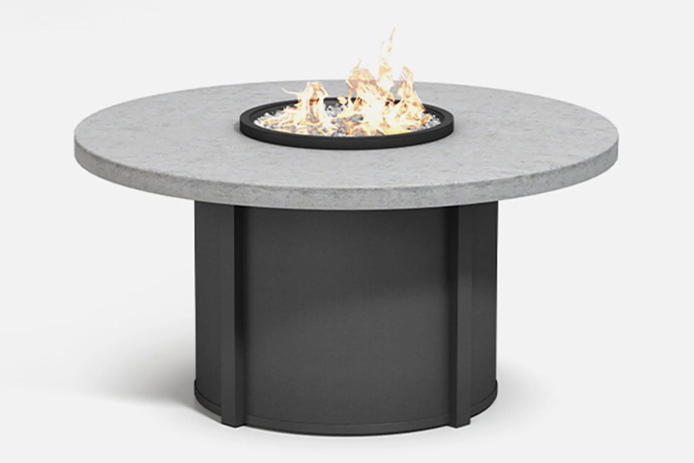 54" Round Composite Concrete Fire Table (21" Height)