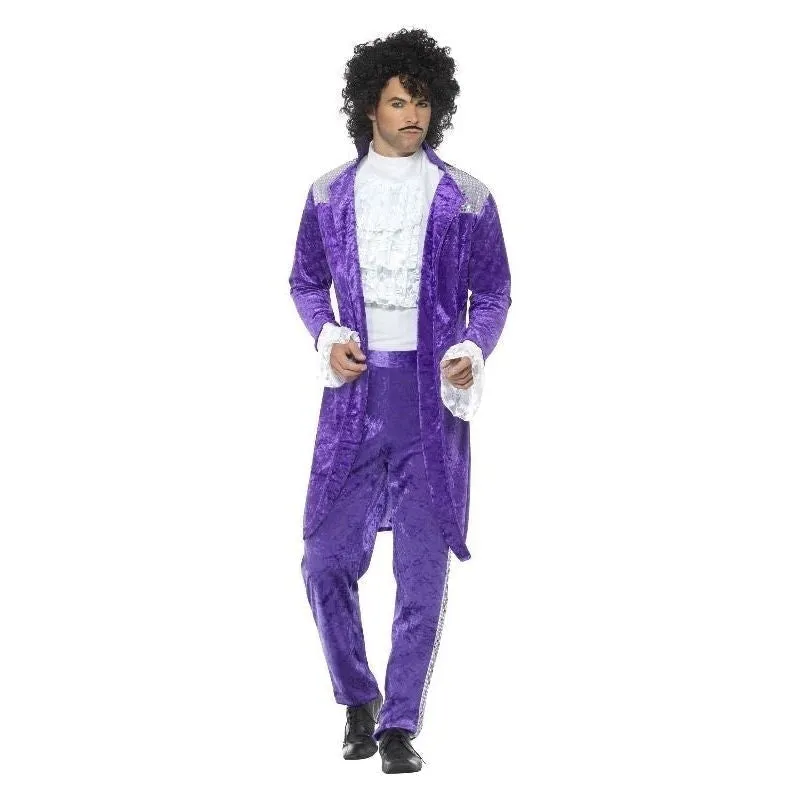 80s Prince Purple Musician Costume Adult