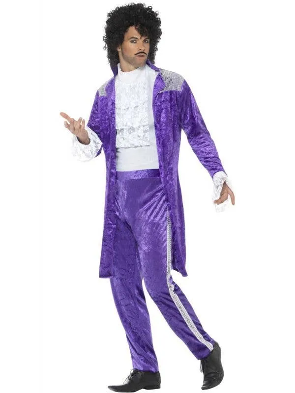 80s Prince Purple Musician Costume Adult