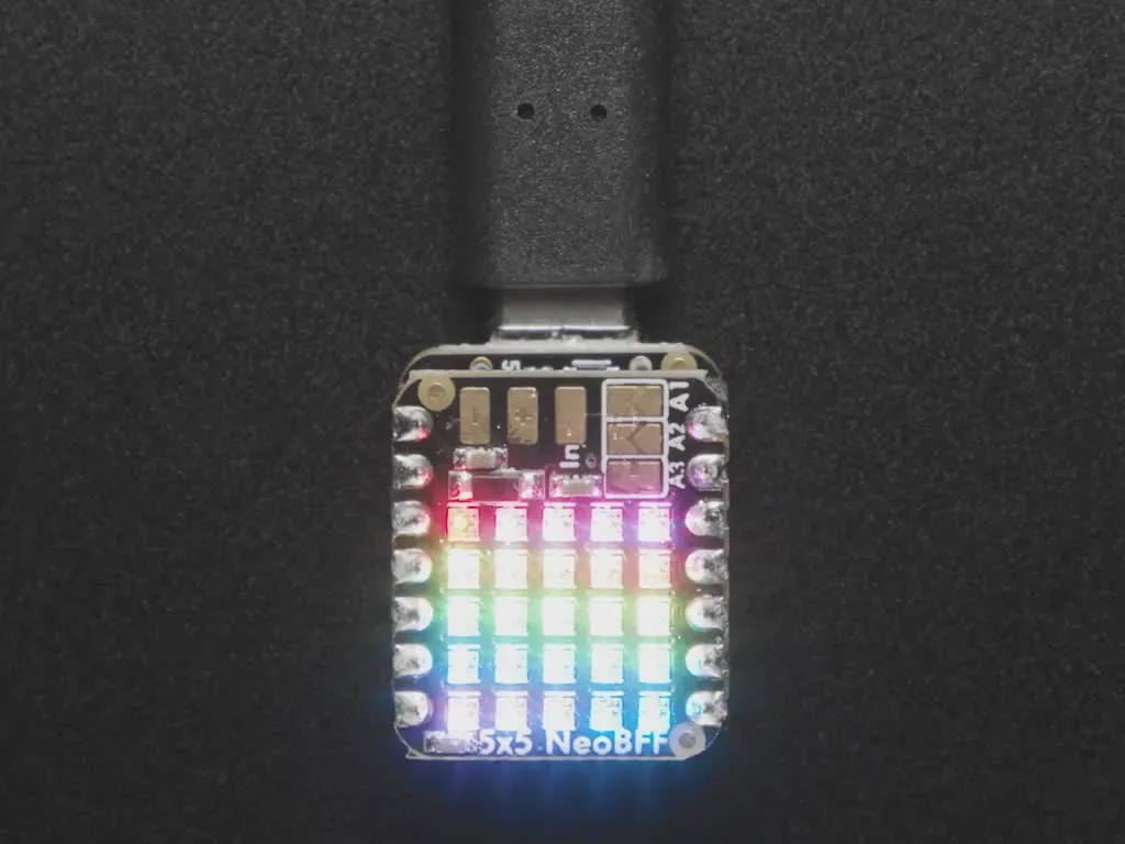 Adafruit 5x5 NeoPixel Grid BFF Add-On for QT Py and Xiao