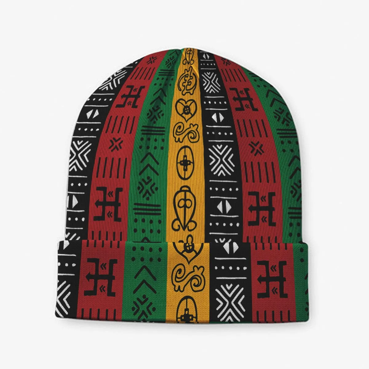 African Symbols In Pan African Colors Kid Beanie Hat