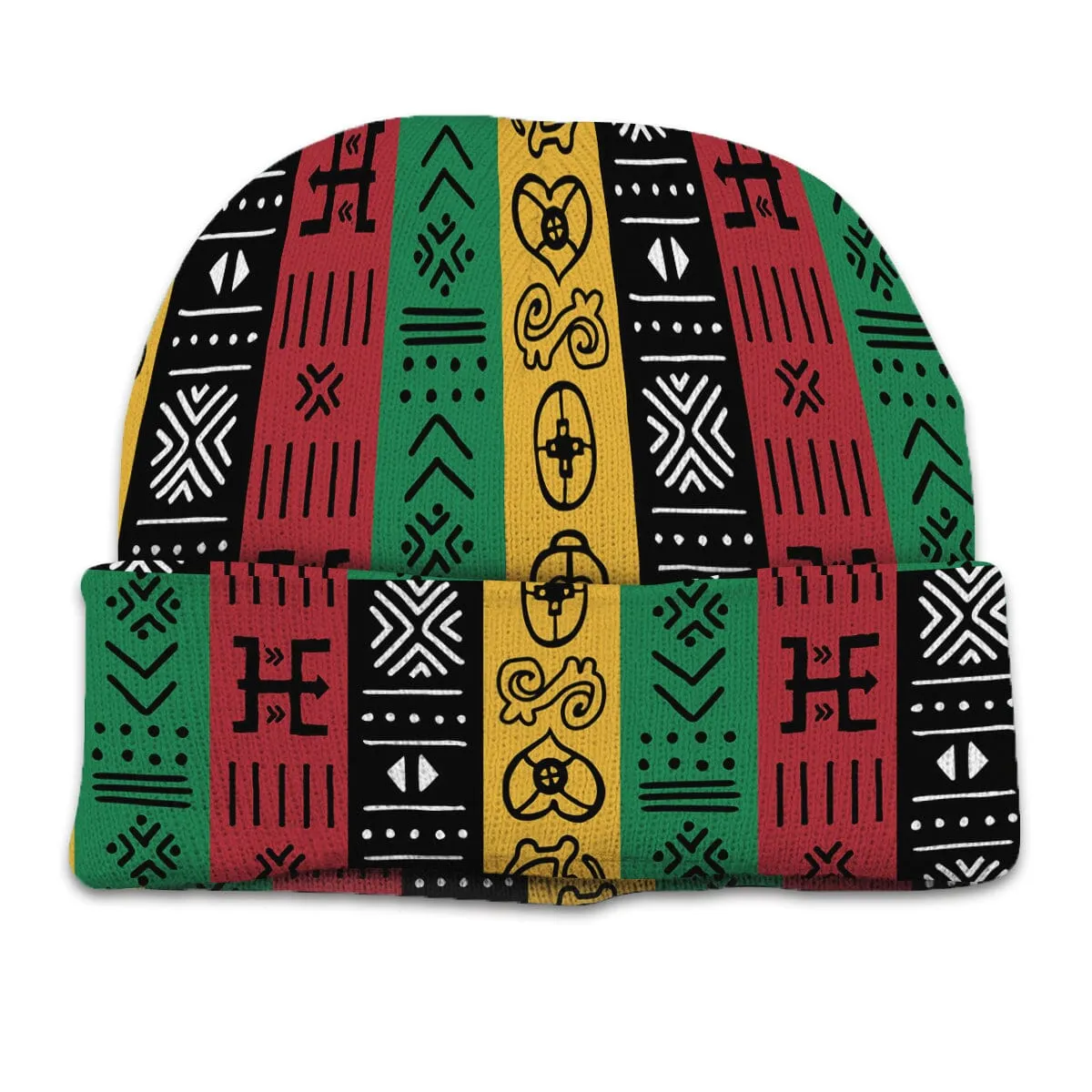 African Symbols In Pan African Colors Kid Beanie Hat