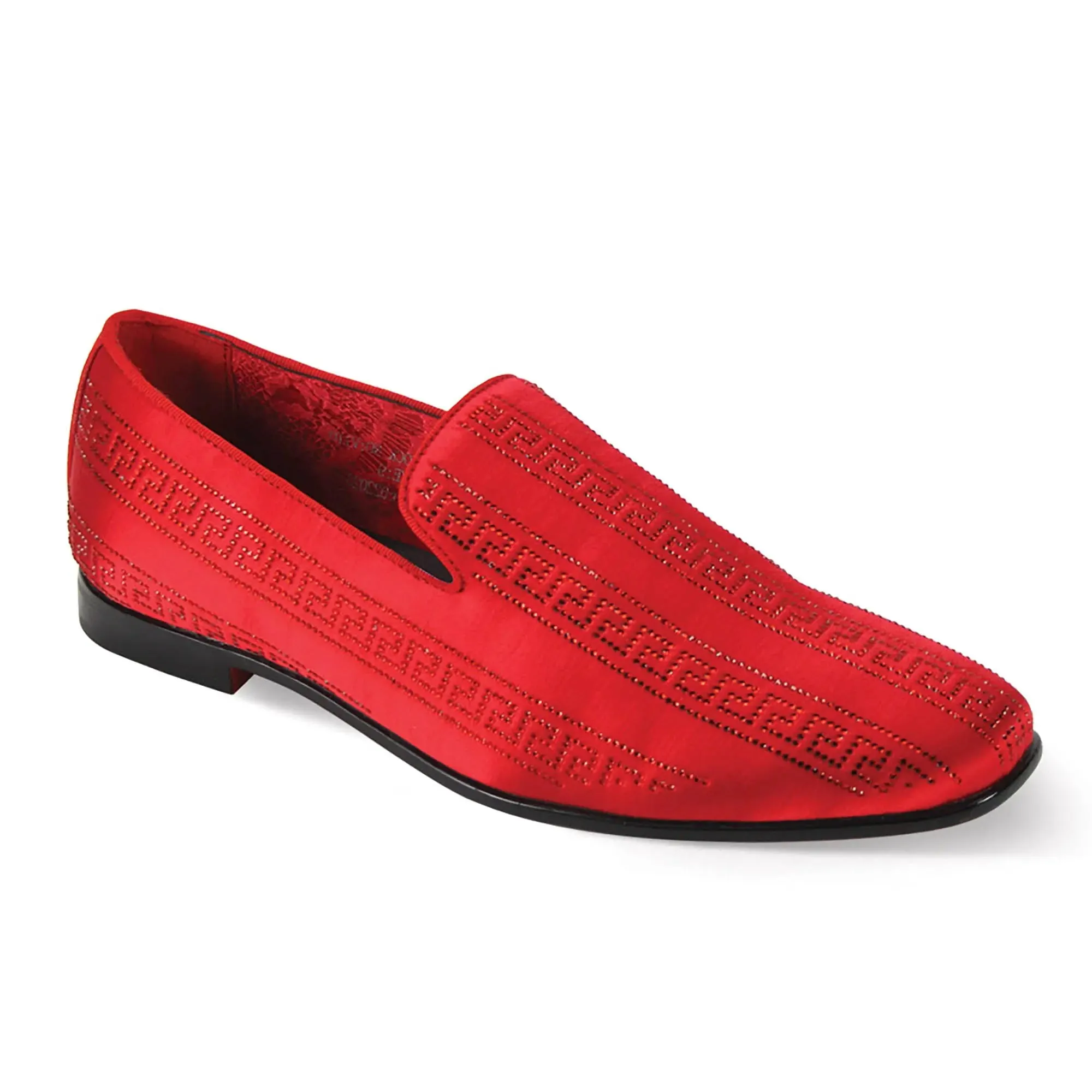 After Midnight Vito Velvet Rhinestone Slip-On Smoking Loafers