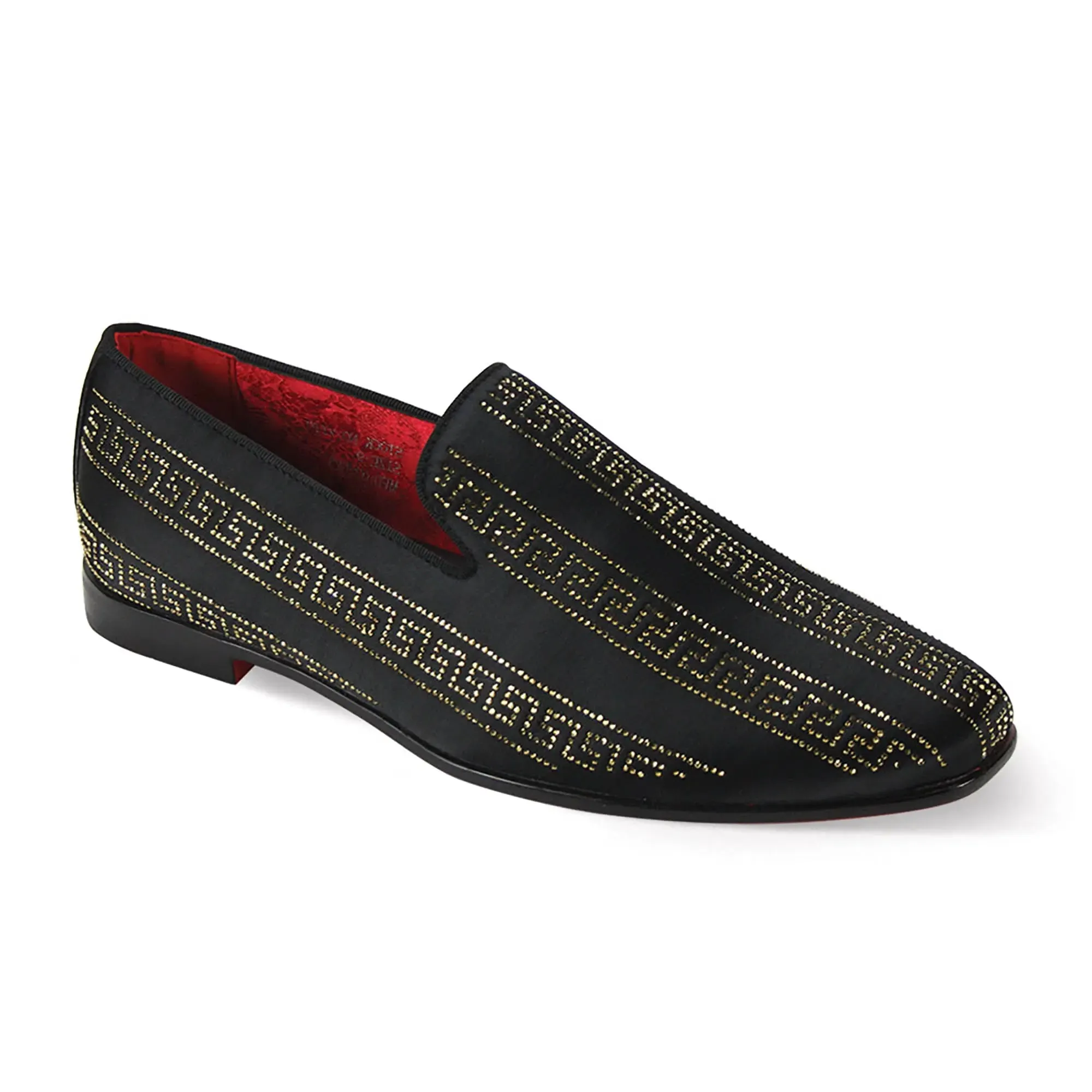 After Midnight Vito Velvet Rhinestone Slip-On Smoking Loafers