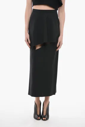 Alexander McQueen High-waisted Pencil Skirt with Cut Out Detail