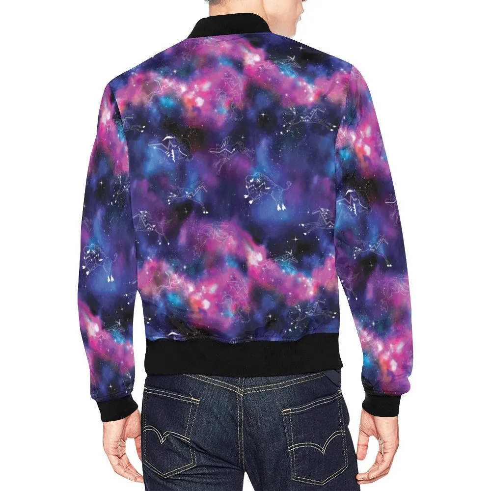 Animal Ancestors 1 Blue and Pink Bomber Jacket for Men