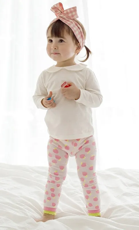 Apple Pink Baby Frill Leggings