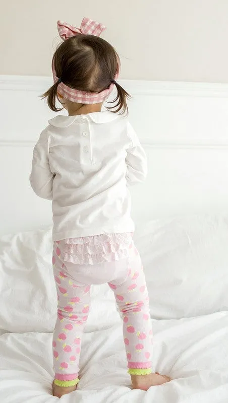 Apple Pink Baby Frill Leggings