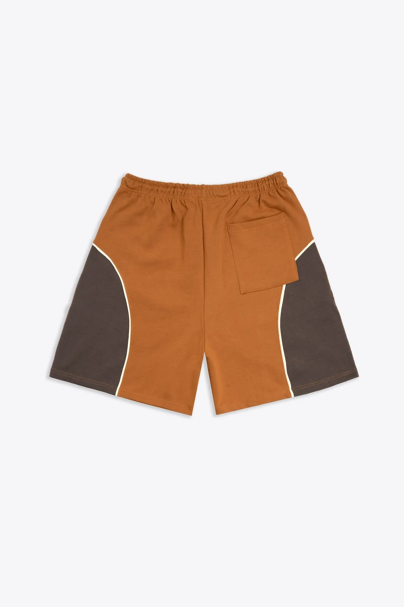 Arches Colorblocked Midi Shorts (Terracotta/Mocha)