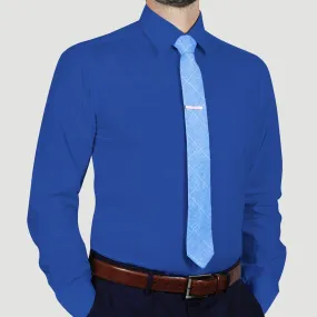 Arturo Modern Fit Dress Shirt in Royal Long Sleeve, No Pocket