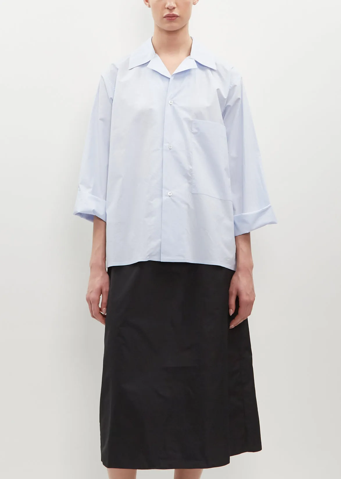 Barry Cotton Poplin Shirt — Waterfall