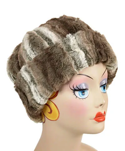 Beanie Hat, Reversible - Plush Faux Fur in Willows Grove (Falkor - Only Medium Left!)