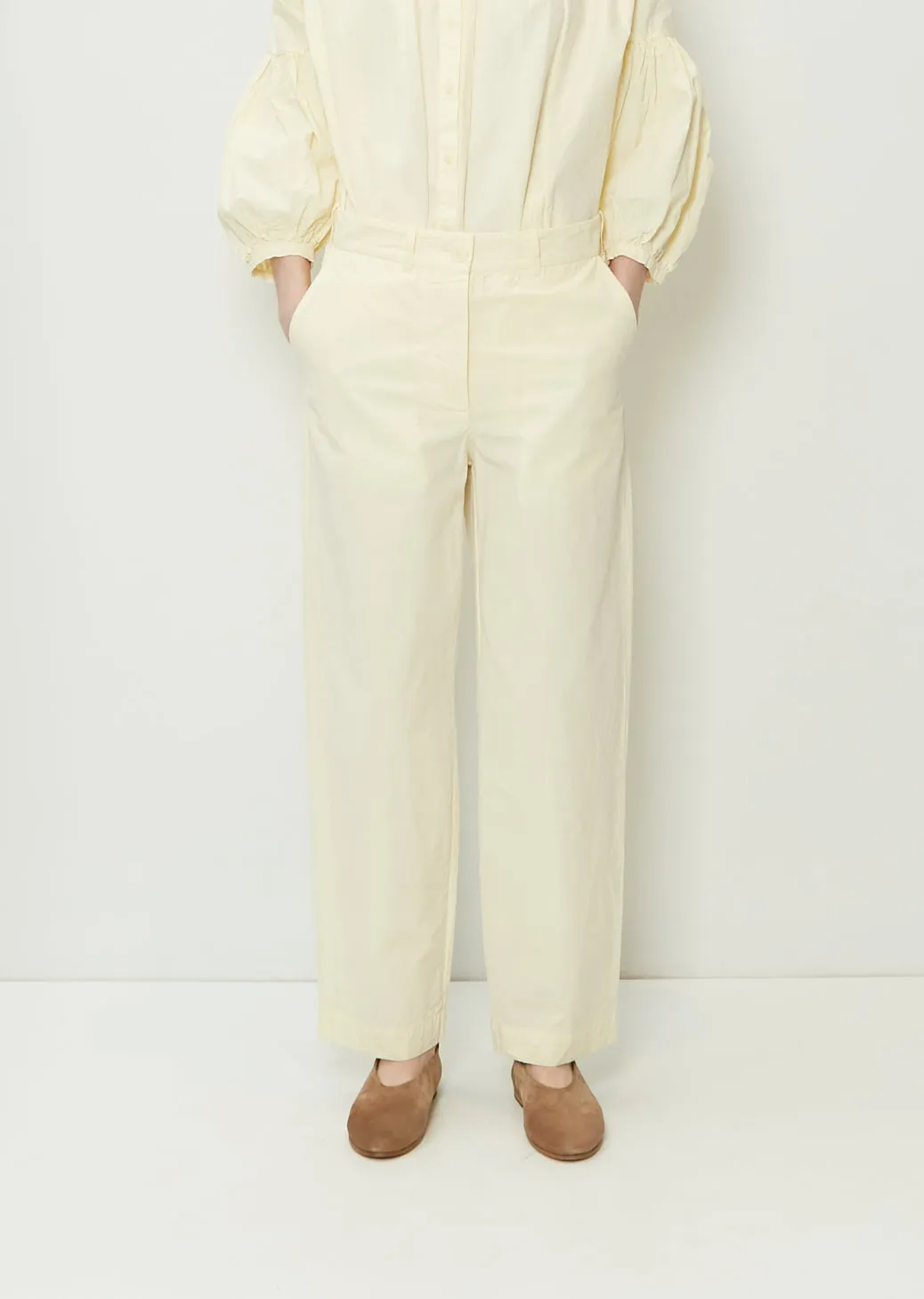 Bee Cotton Pant — Porcelain