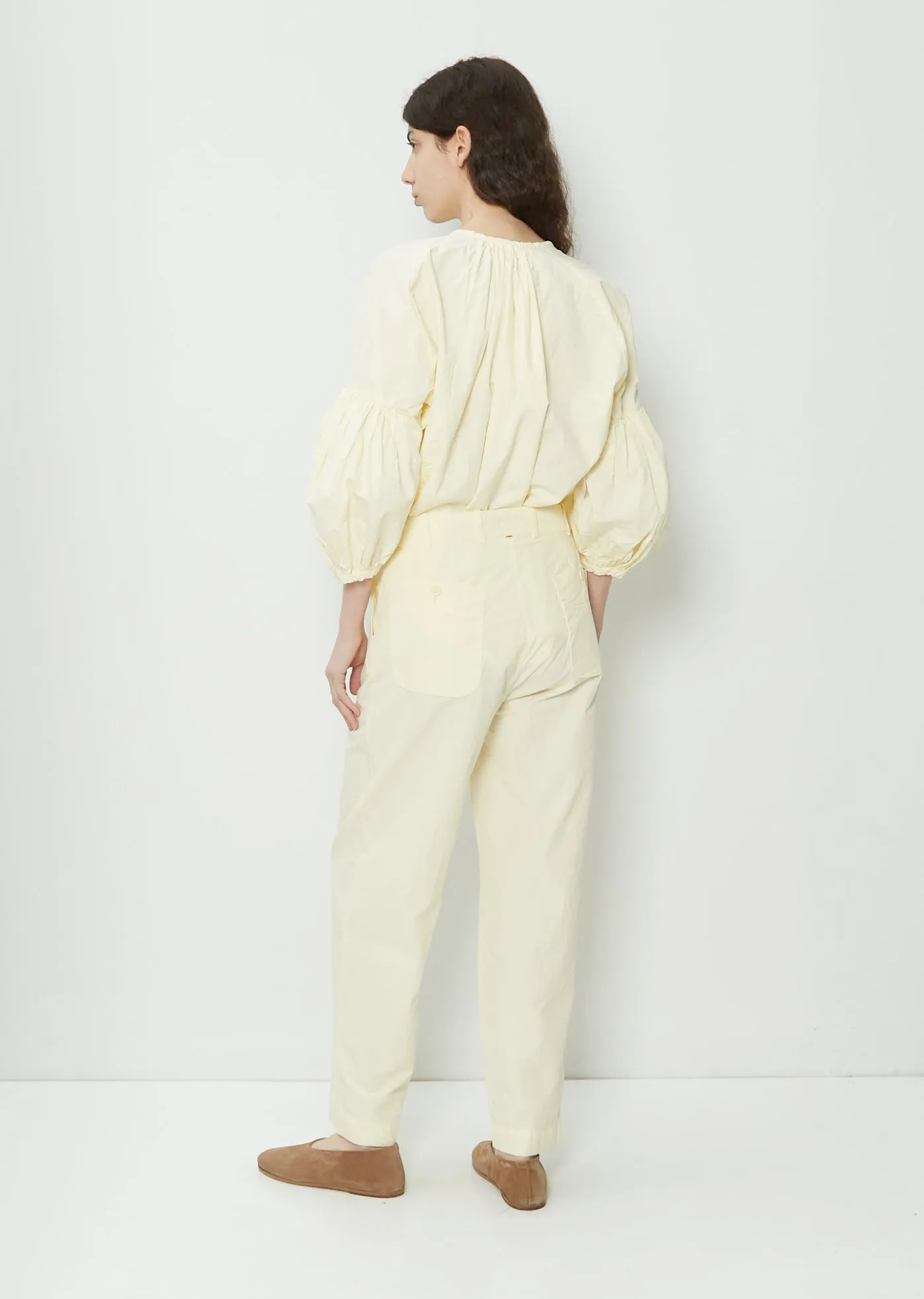 Bee Cotton Pant — Porcelain