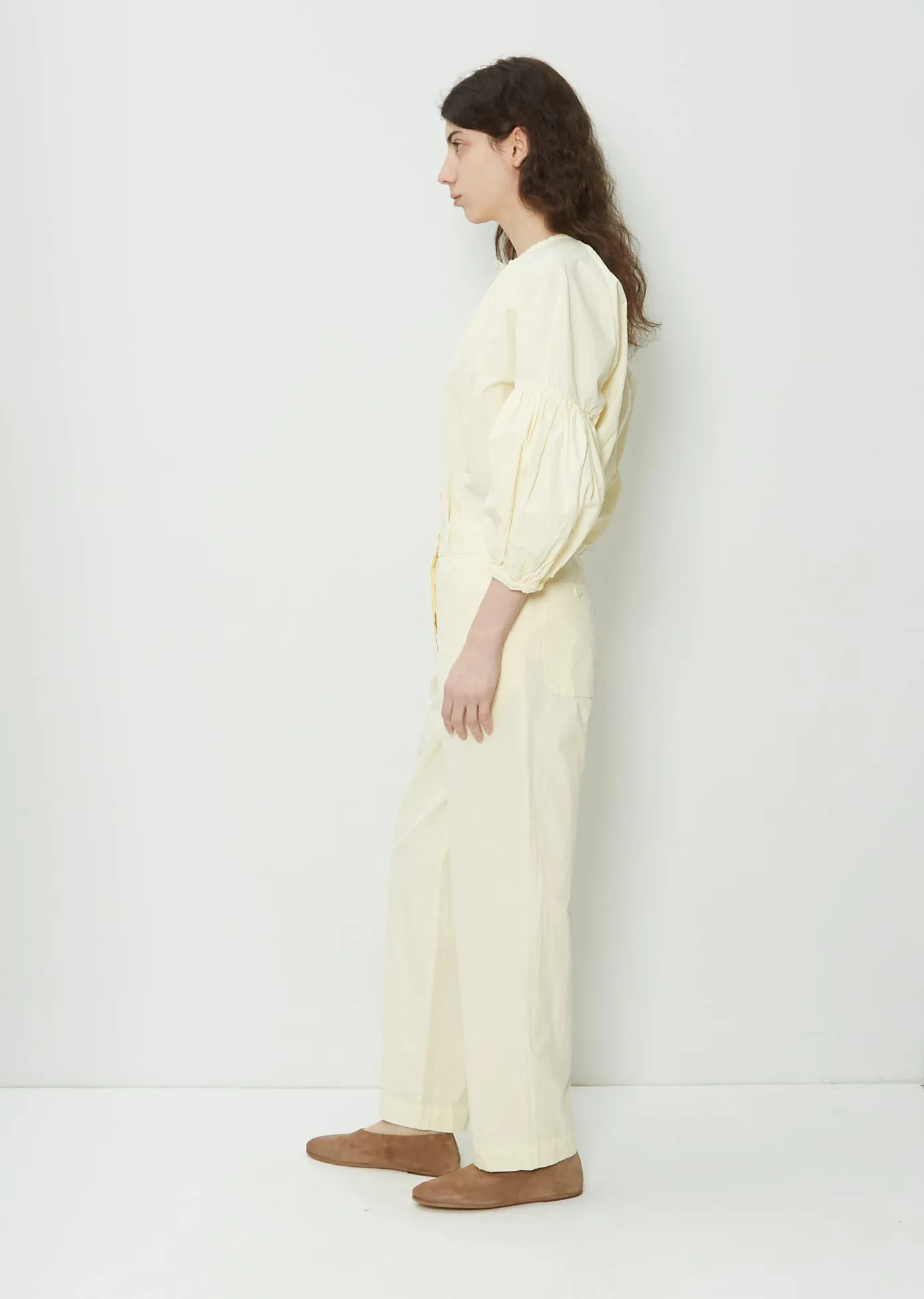 Bee Cotton Pant — Porcelain