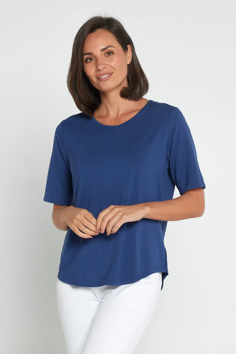 Belinda Modal Tee - Navy