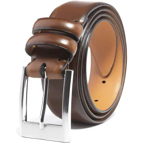 Belts for Men | Handmade Genuine Leather | 100% Cow Leather | Color 1233 Cognac