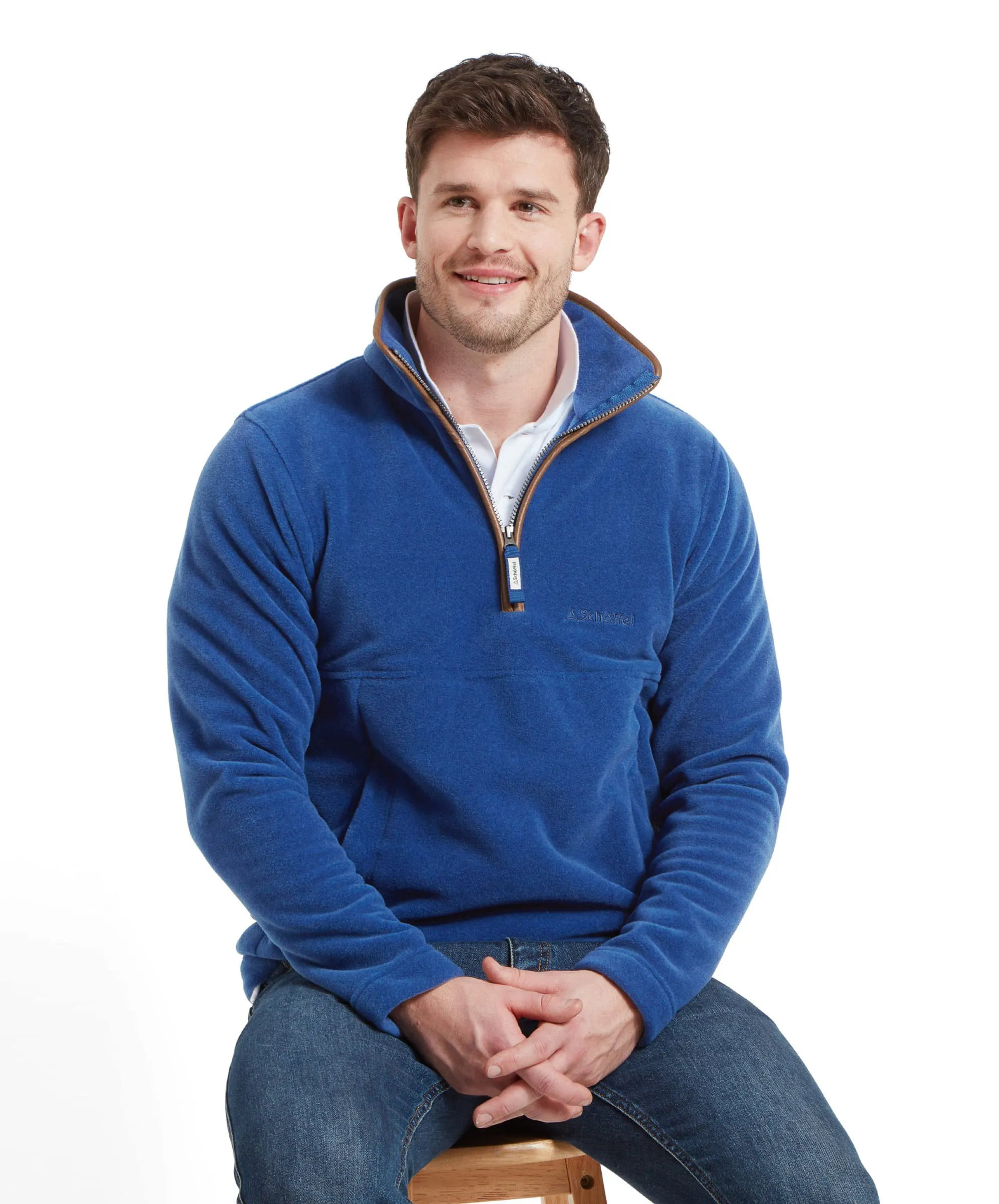 Berkeley Quarter Zip Fleece - Cobalt Blue