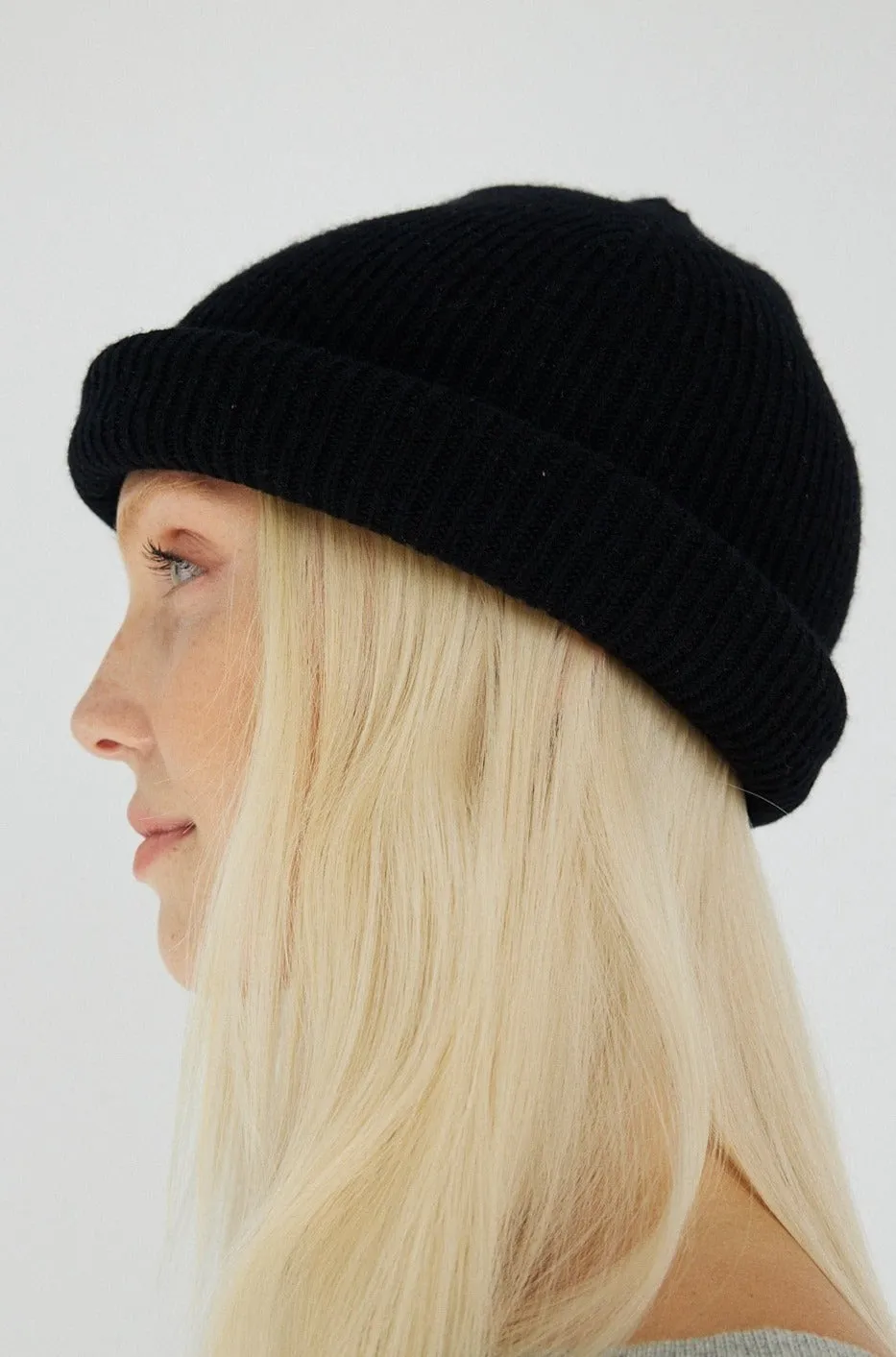 Black Fisherman Beanie