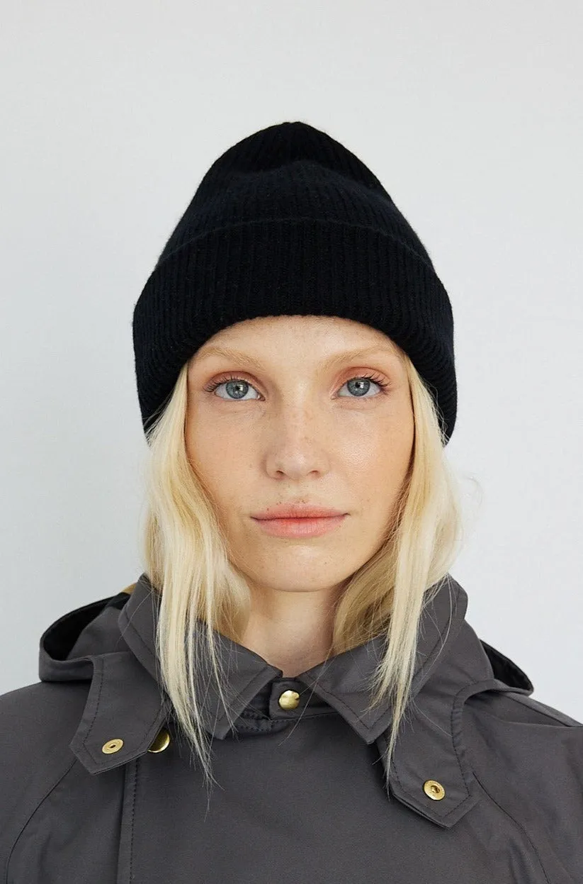 Black Fisherman Beanie