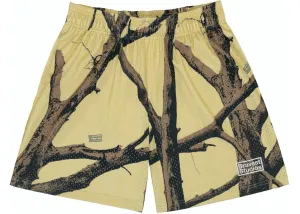 Bravest Studios Tree Camo Shorts Yellow