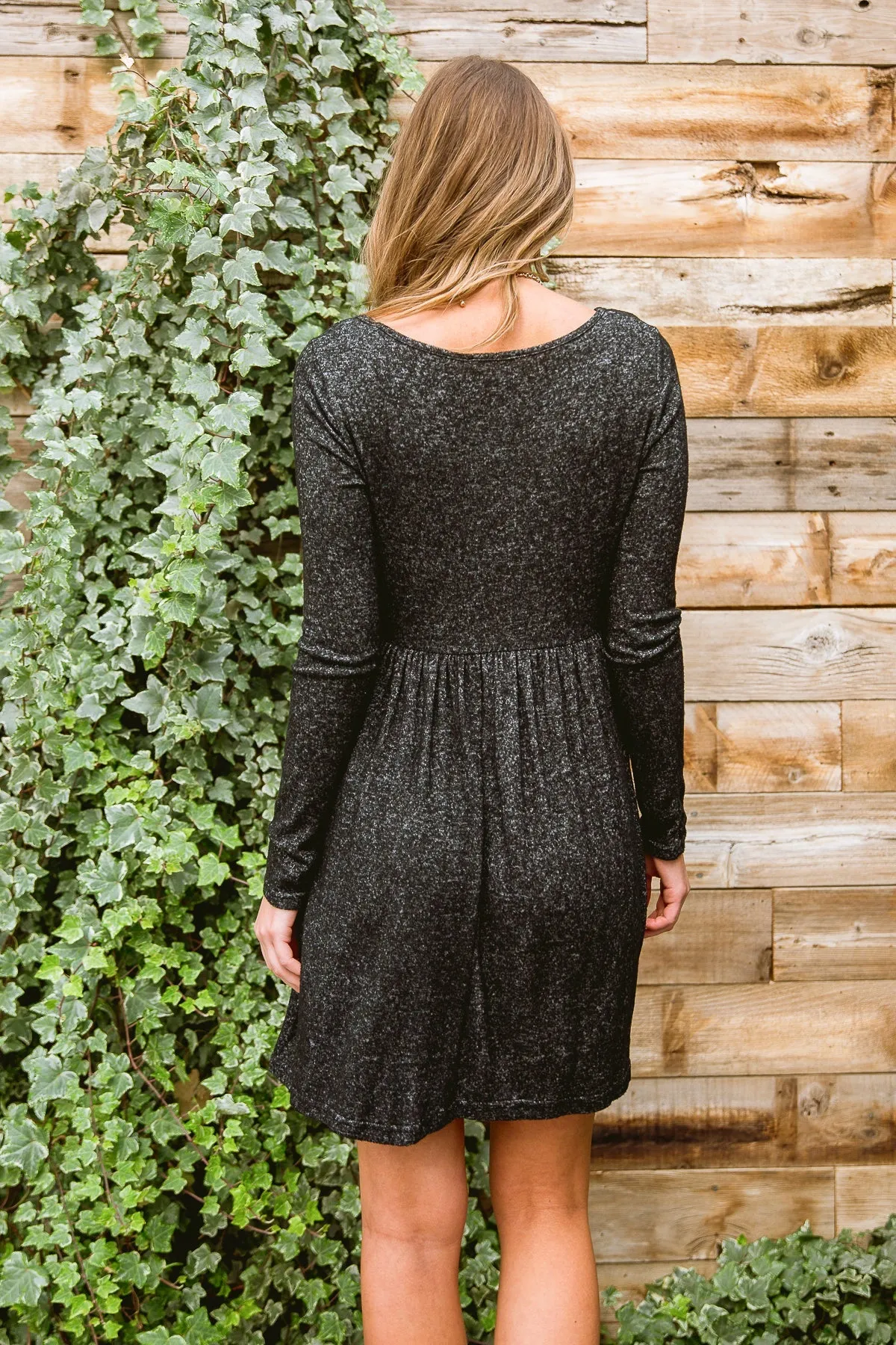 Brightest Star Dress In Charcoal