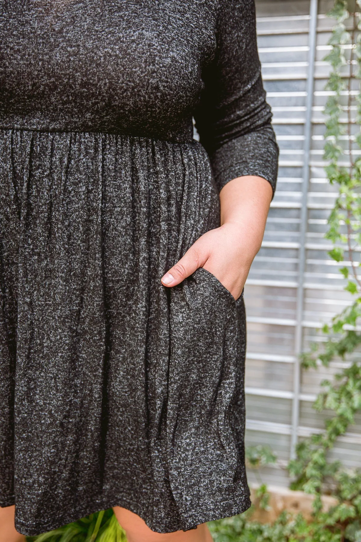 Brightest Star Dress In Charcoal