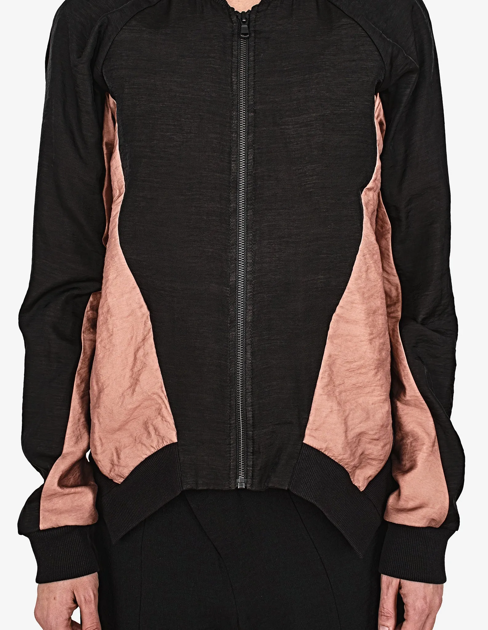 Bronze-block Bomber Jacket