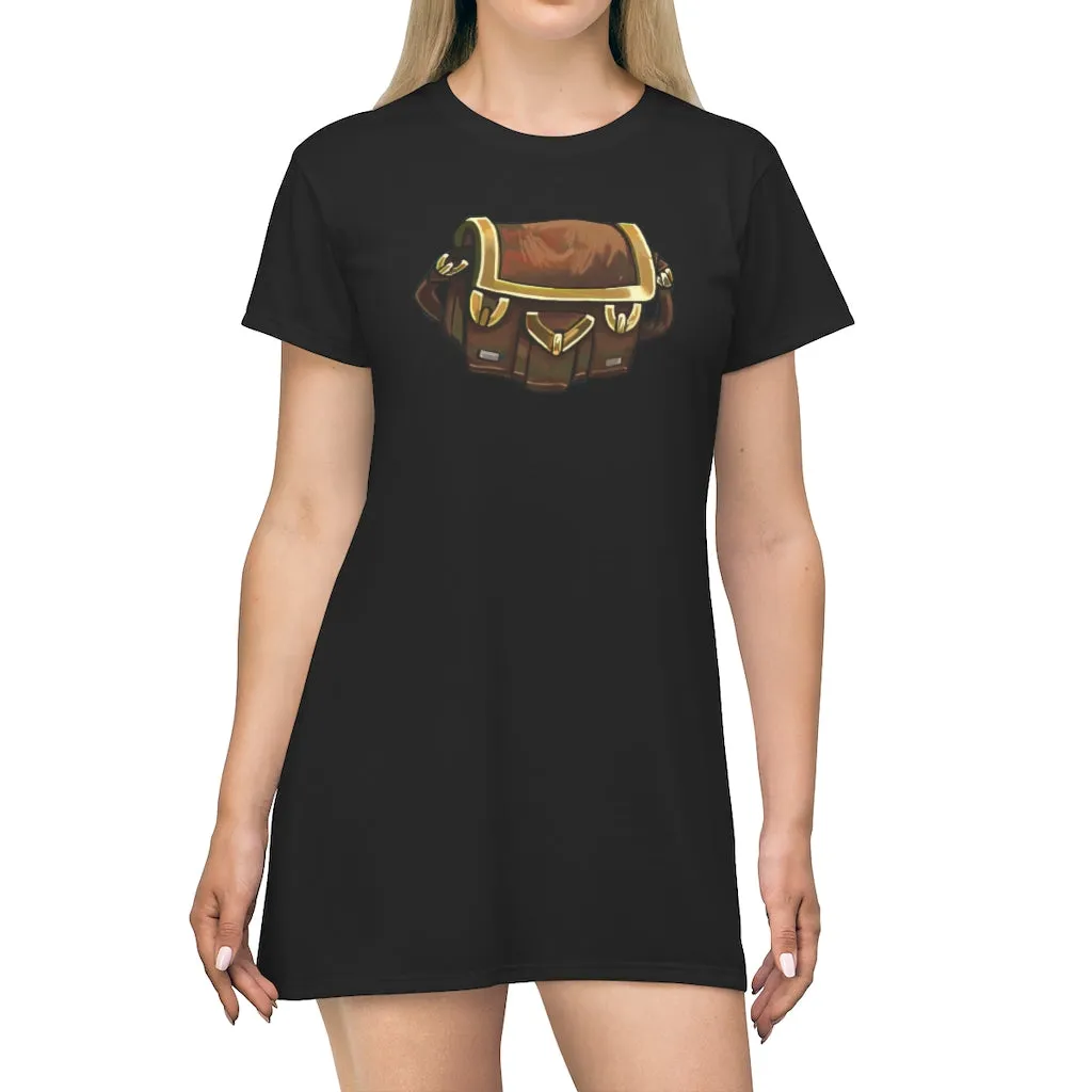 Brown Bag All Over Print T-Shirt Dress