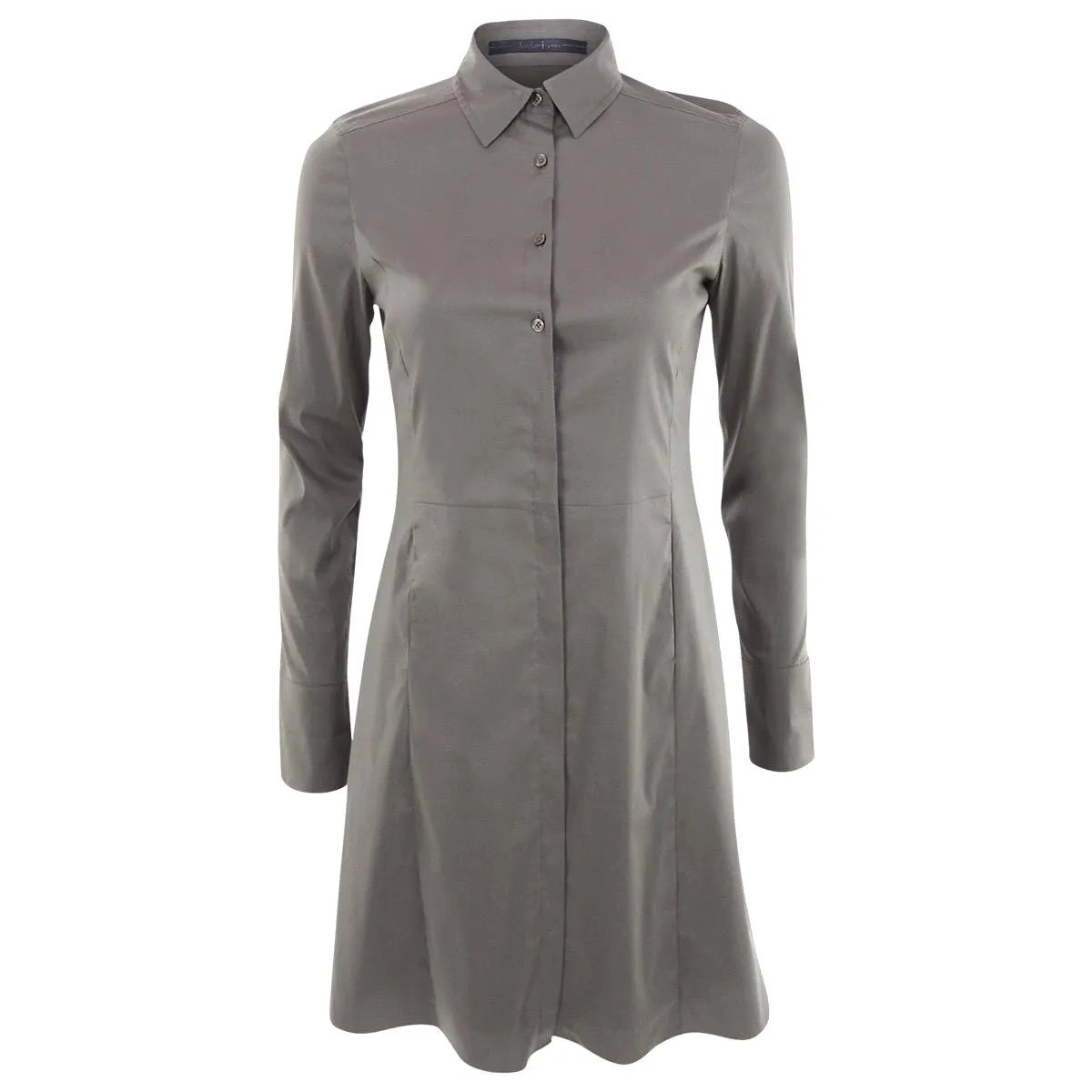 Button Down Long Sleeve Shirtdress - Olive