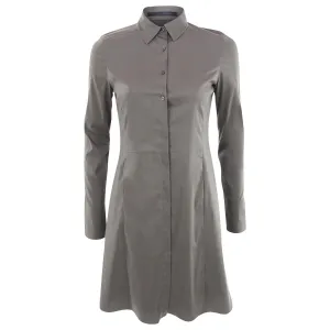 Button Down Long Sleeve Shirtdress - Olive