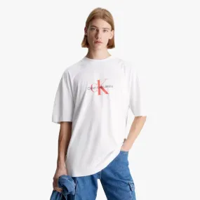 Calvin Klein Mens Archival Monologo Short Sleeve Tee White