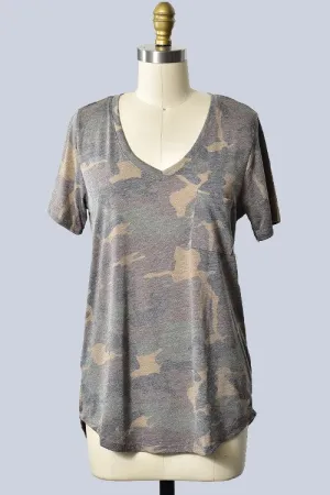 Camo T-Shirt with pocket