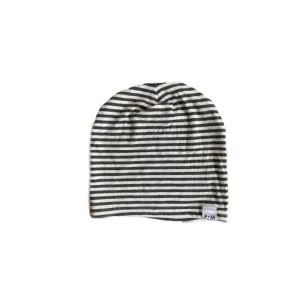 Charcoal Striped Beanie