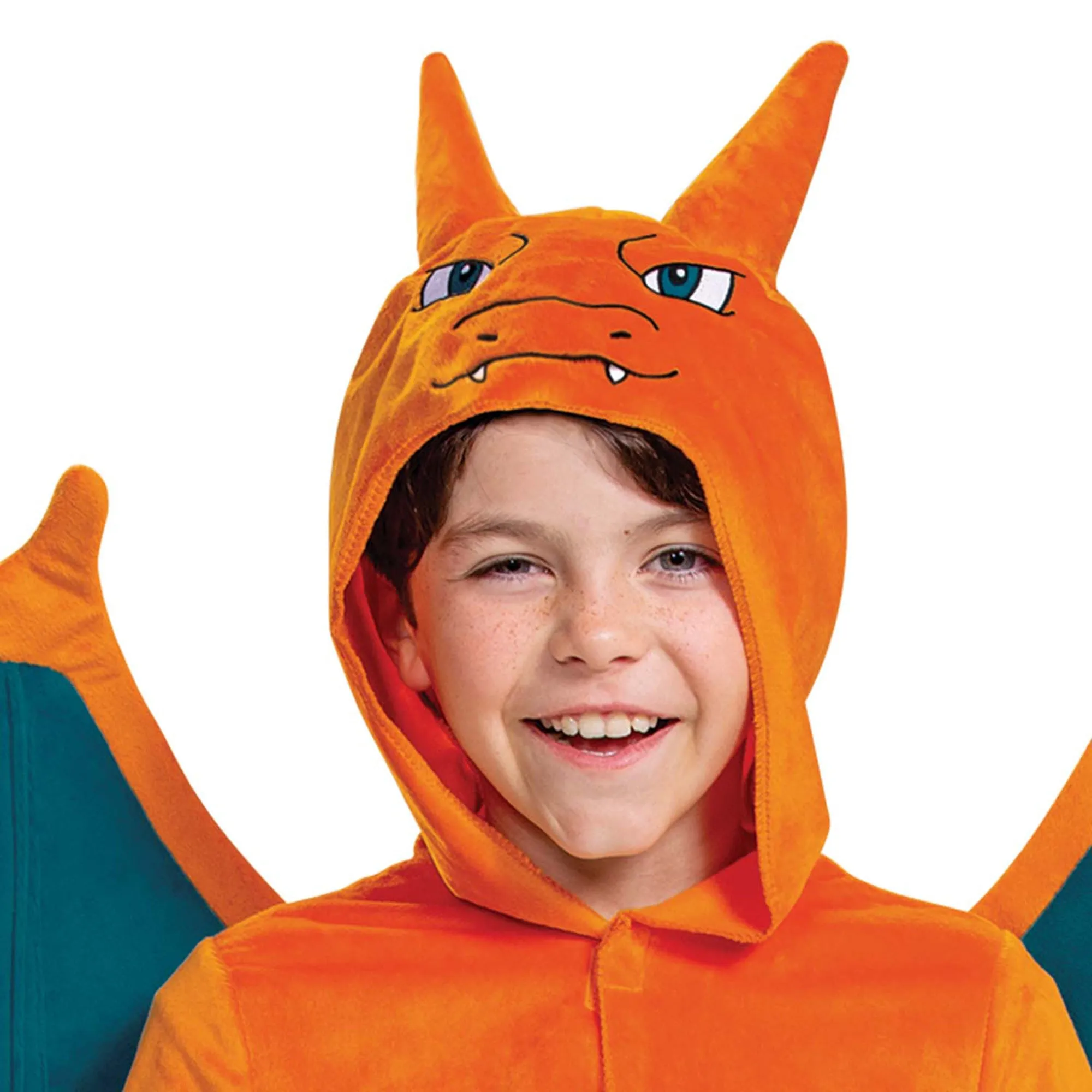 Charizard Deluxe Costume for Kids, Pokémon, Orange and Yellow Jumpsuit