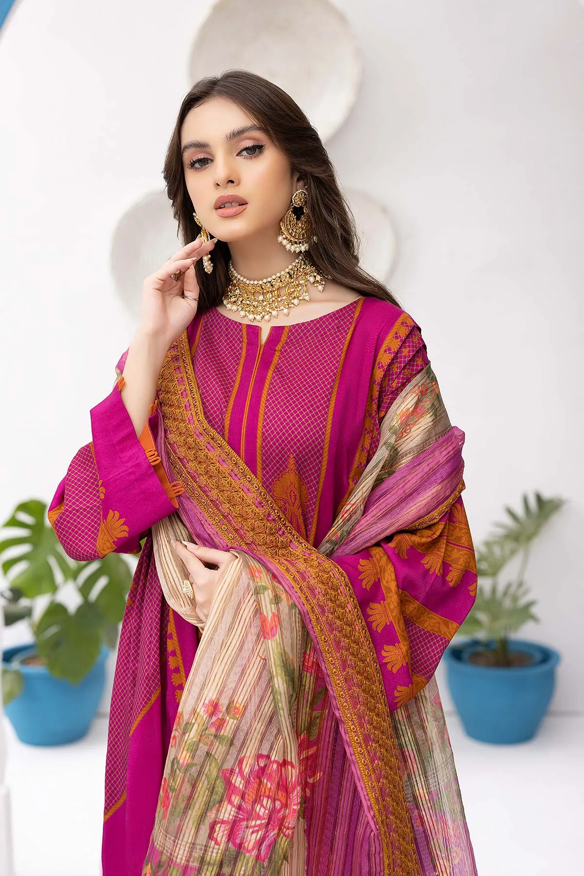 Charizma Print Melody Fall/Winter · Printed Marina Suit With Embroidered Dupatta – PEW22-01