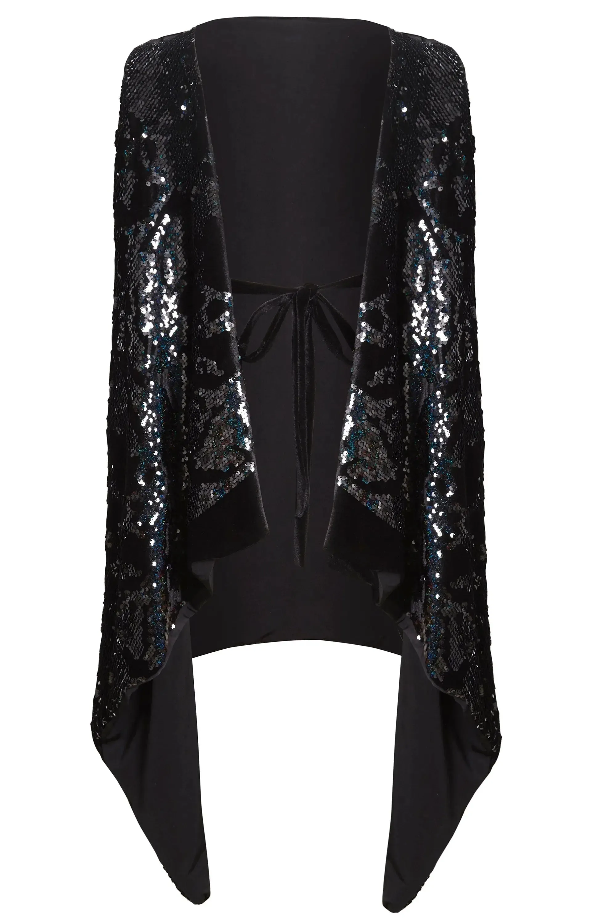 Chic Black Velvet Blouse with Open Back Design