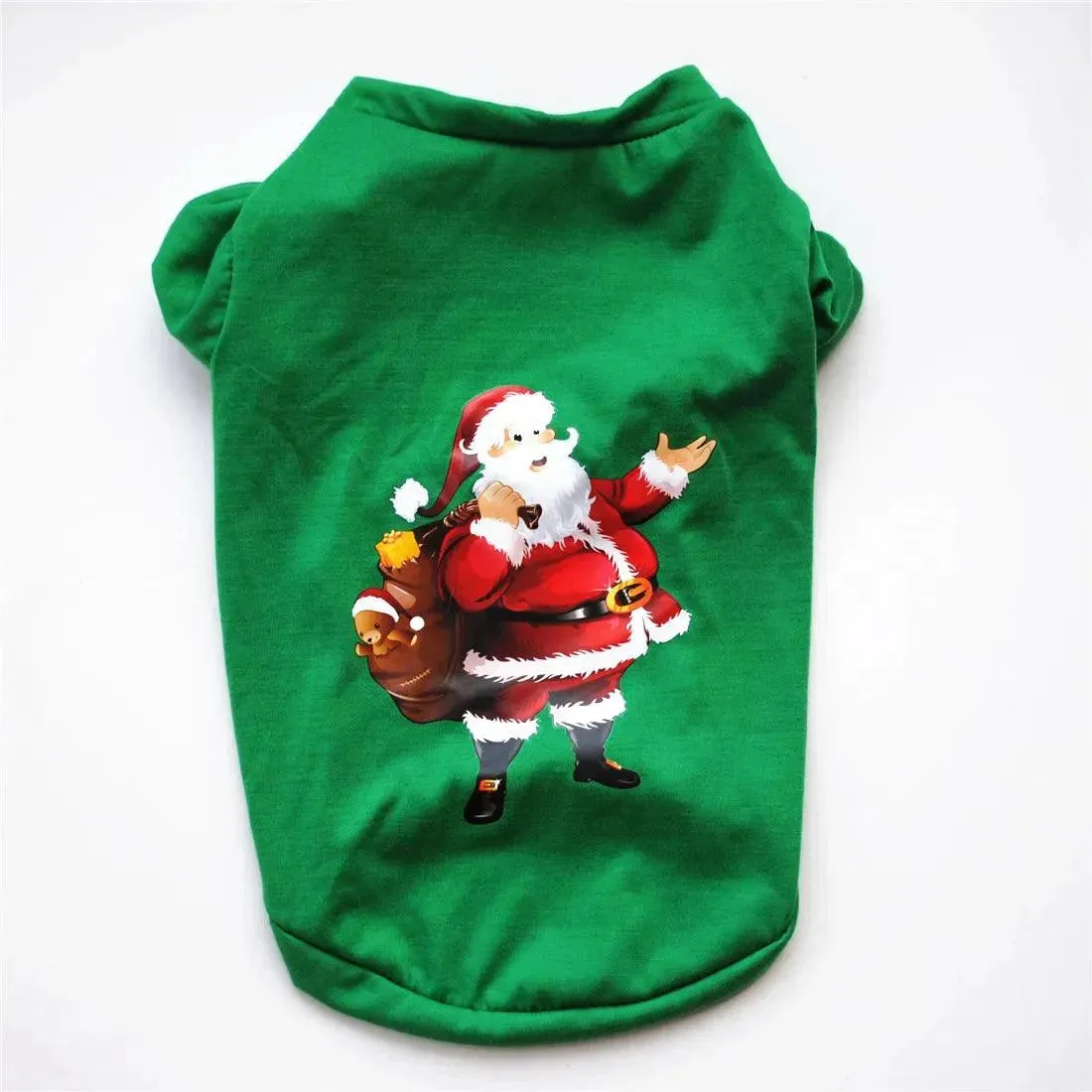 Christmas Printed Pet Costume Pure Cotton