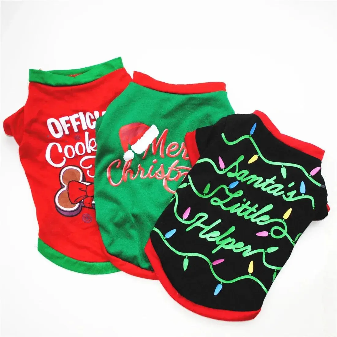 Christmas Printed Pet Costume Pure Cotton