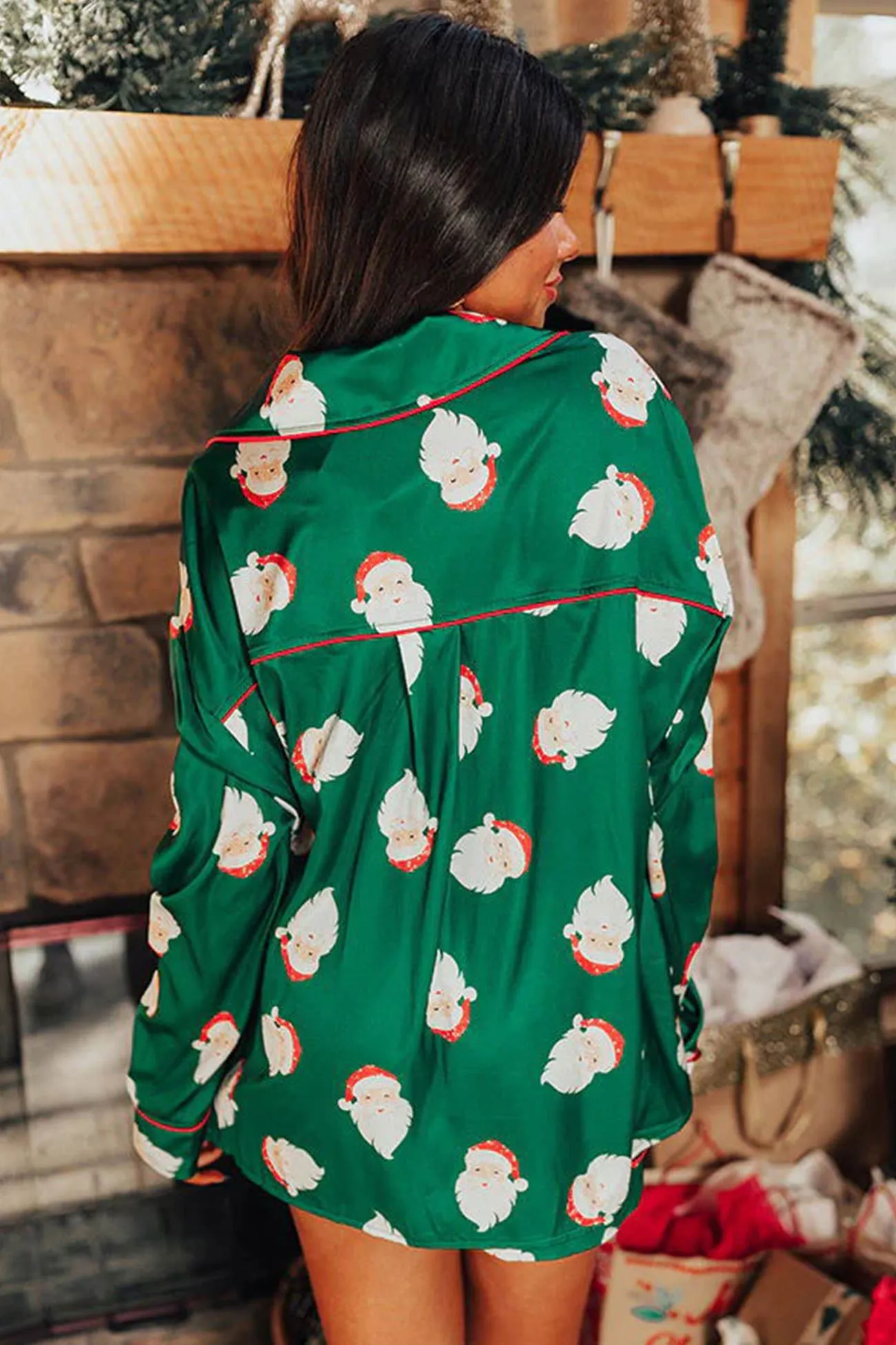 Christmas Satin Printed Loungewear