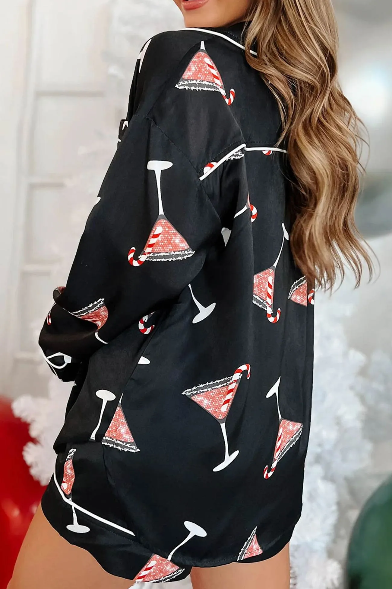 Christmas Satin Printed Loungewear