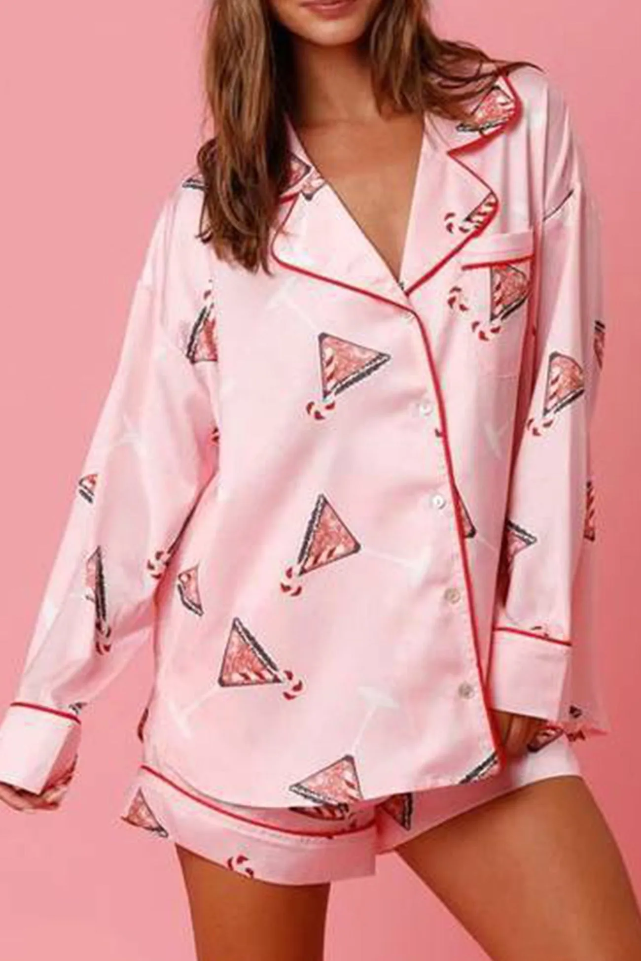 Christmas Satin Printed Loungewear