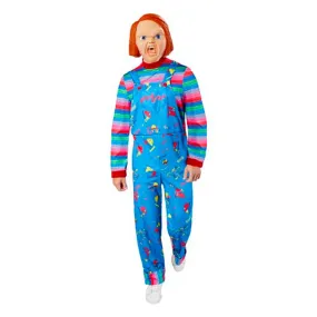 Chucky Costume for Adults, Multicolor Jumpsuit