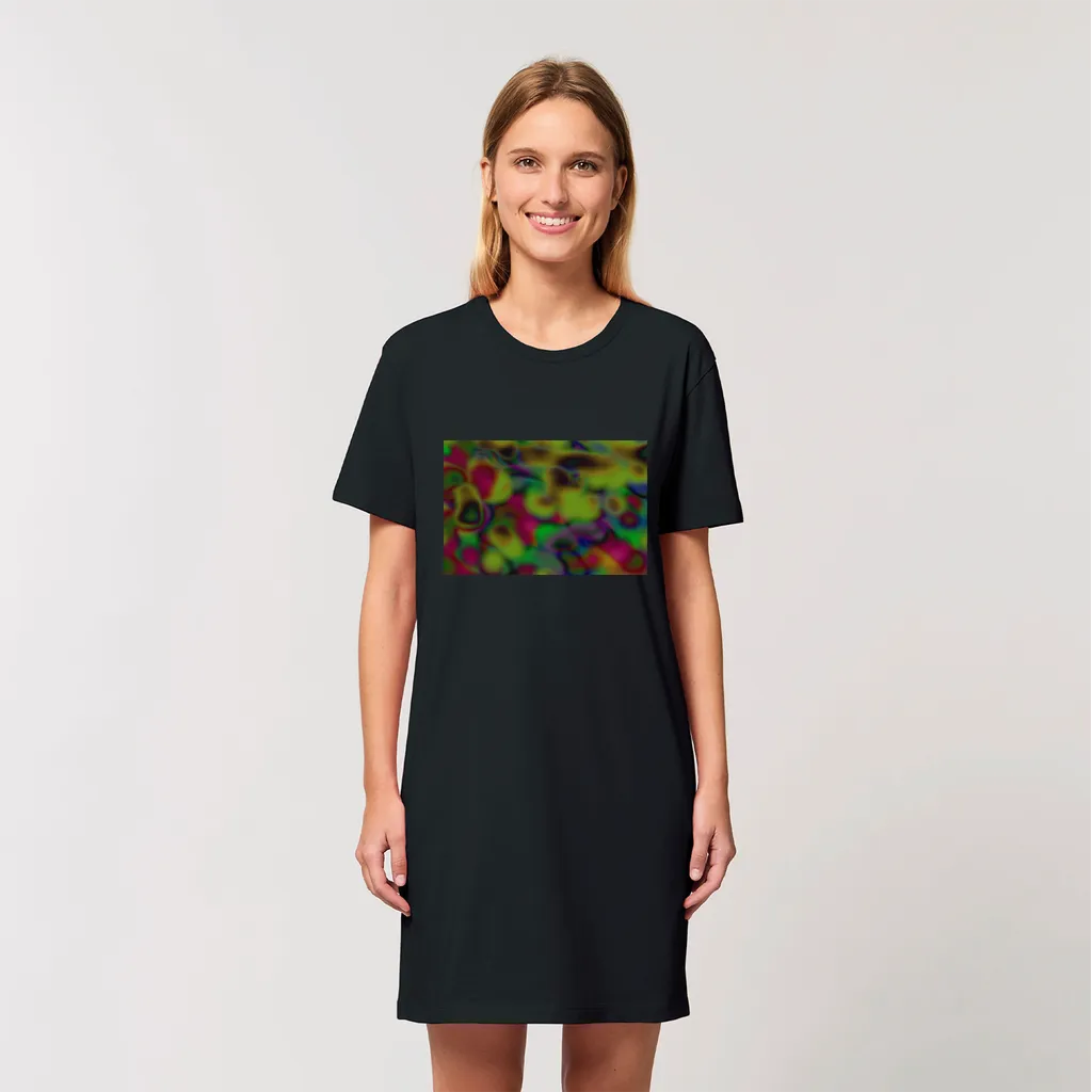 Cloud Concept Painting Organic T-Shirt Dress