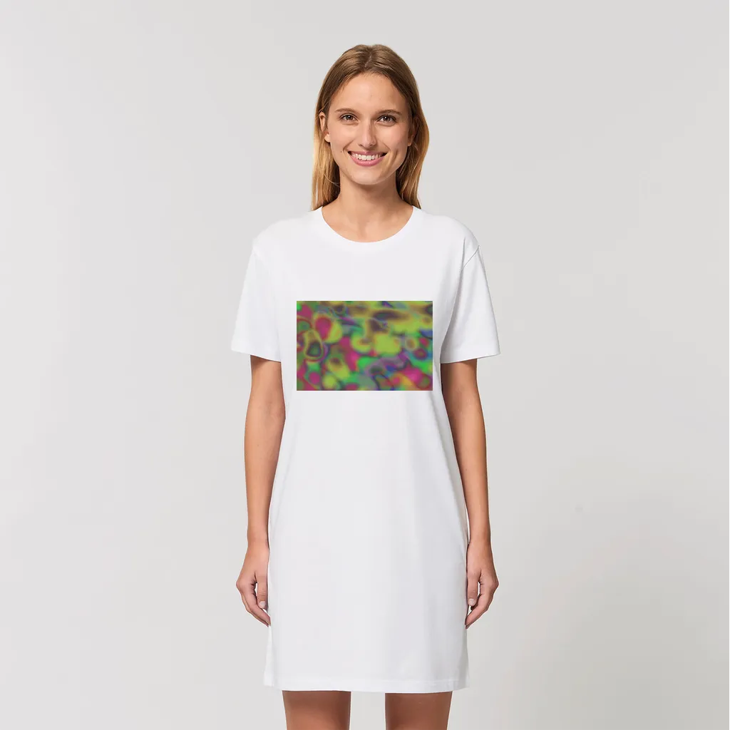 Cloud Concept Painting Organic T-Shirt Dress