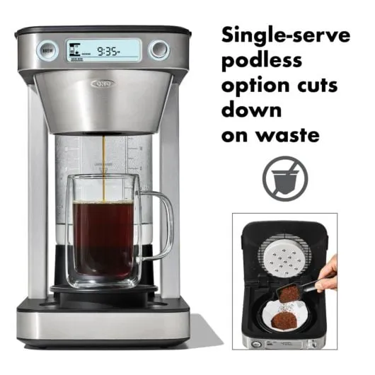 Coffee Maker w/Podless Single-Serve 12 Cup