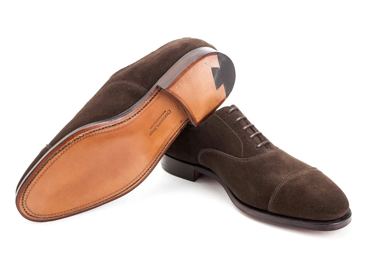 Connaught Dark Brown Suede